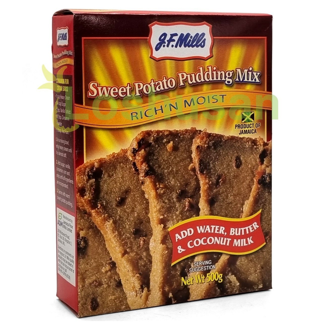 JF MILLS SWEET POTATO PUDDING 500g