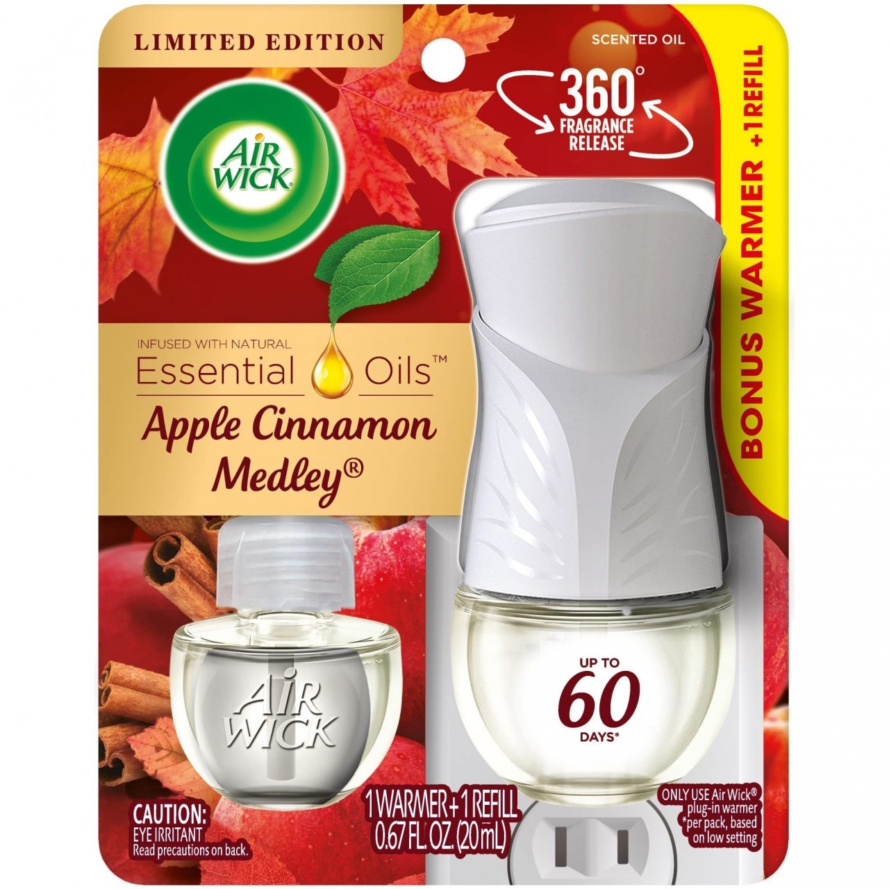 AIR WICK OIL KIT APPLE CINNAMON 20ml