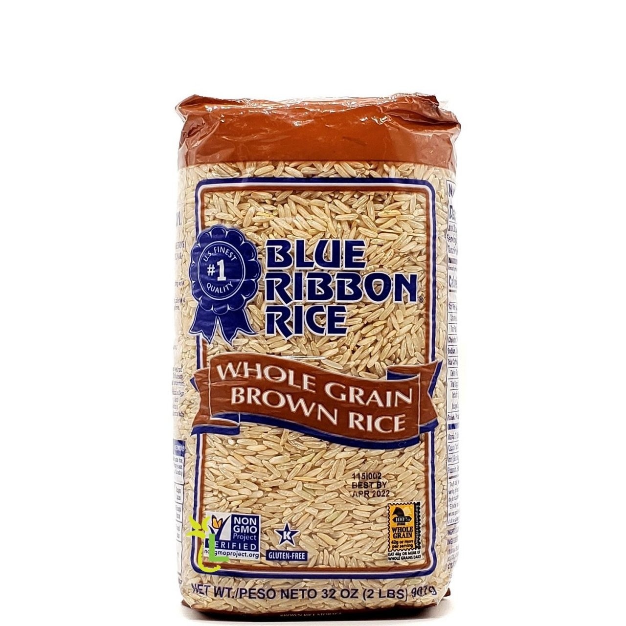 BLUE RIBBON RICE BROWN WHOLE GRAIN 2lb