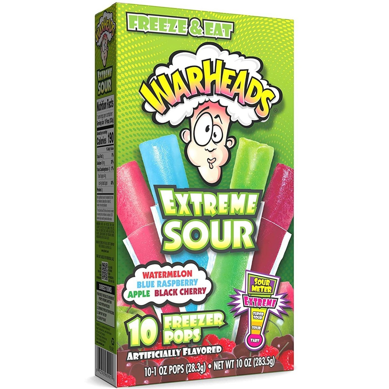 WARHEADS FREEZER POPS 10ct