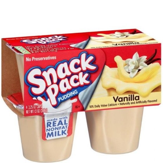 SNACK PACK PUDDING VANILLA 368g
