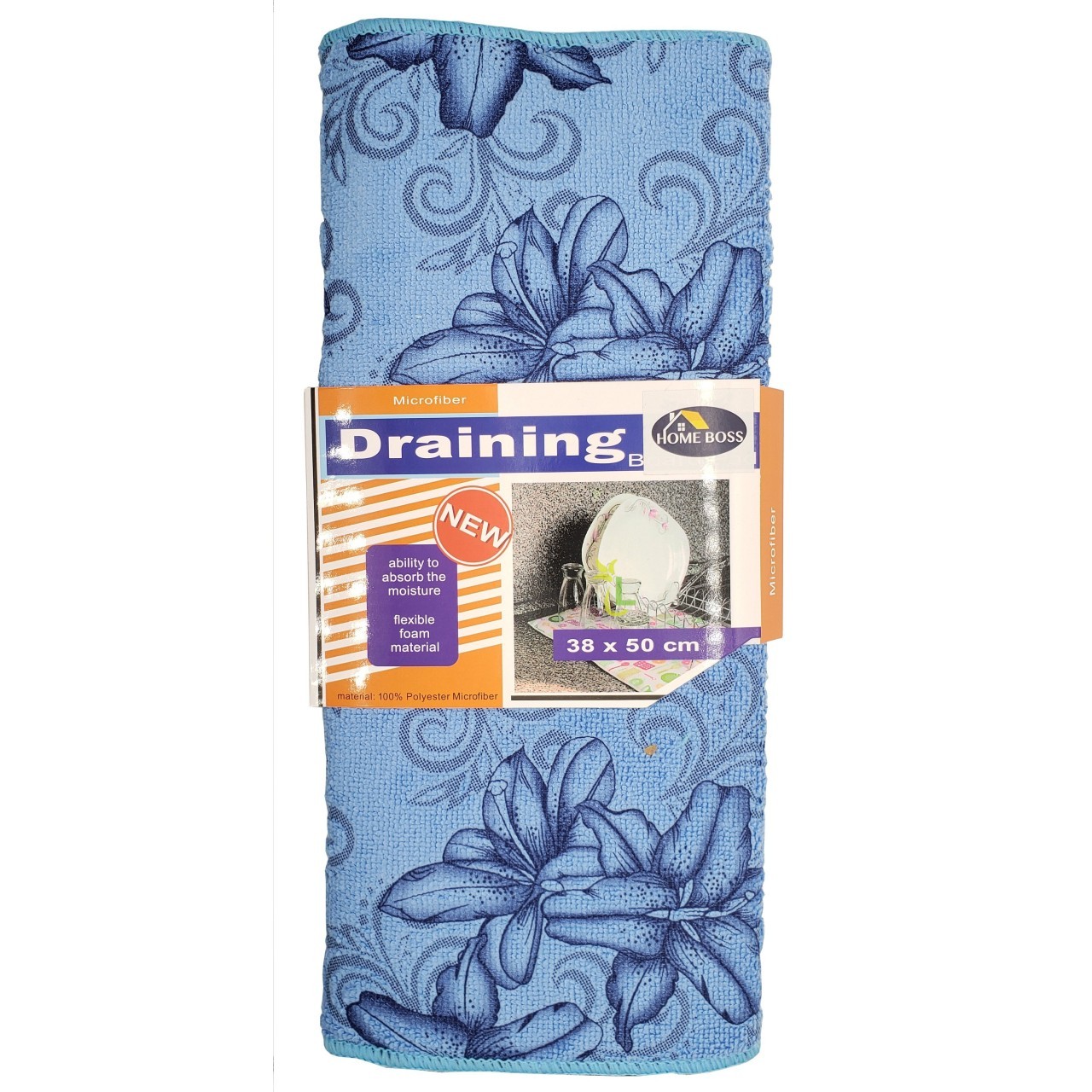 HOME BOSS DRAIN BOARD PAD TURQSE 38x50cm
