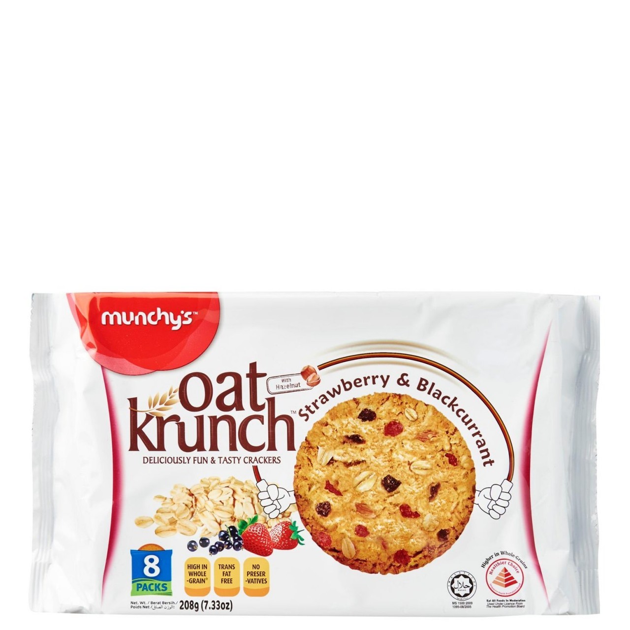 MUNCHYS OATS KRUNCH STWBRY BLK CRNT 208g