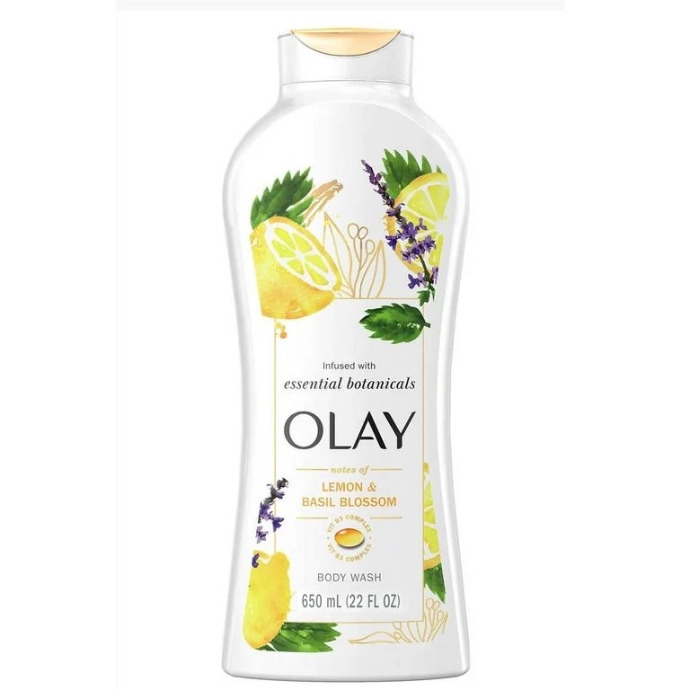 OLAY BODY WASH LEMON BASIL 650ml