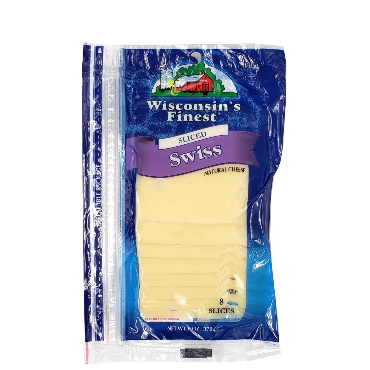 WISCONSIN FINEST SLICED SWISS 8oz