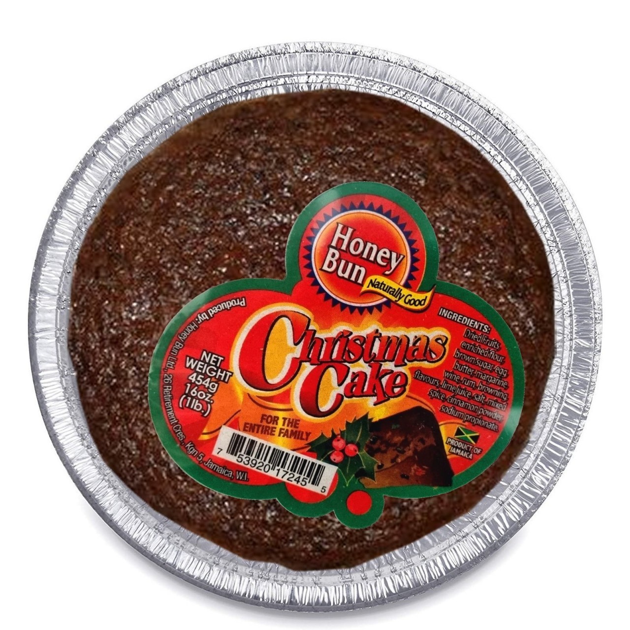 HONEY BUN CHRISTMAS CAKE TIN 1lb