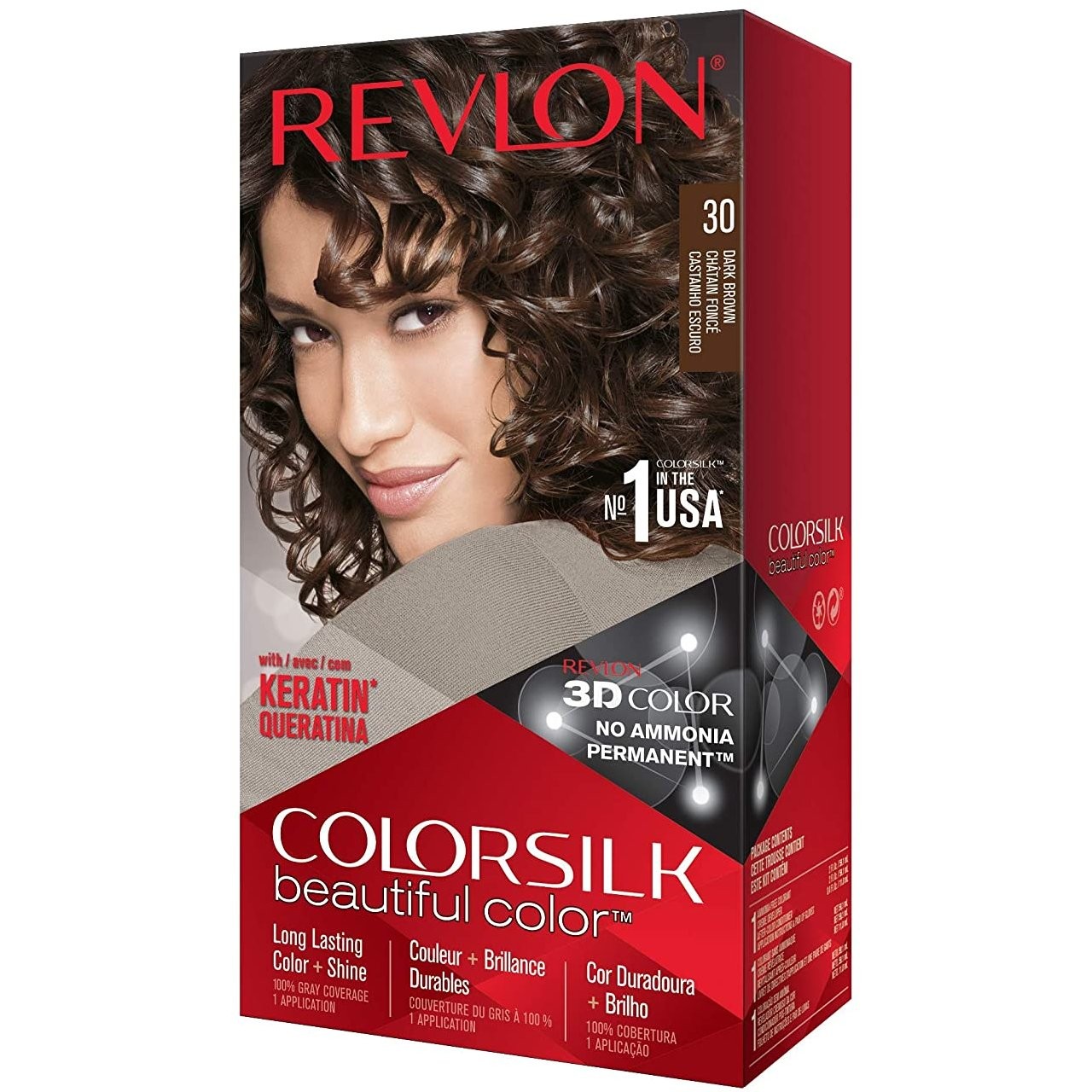 REVLON COLORSILK DARK BROWN 1 Applicatio
