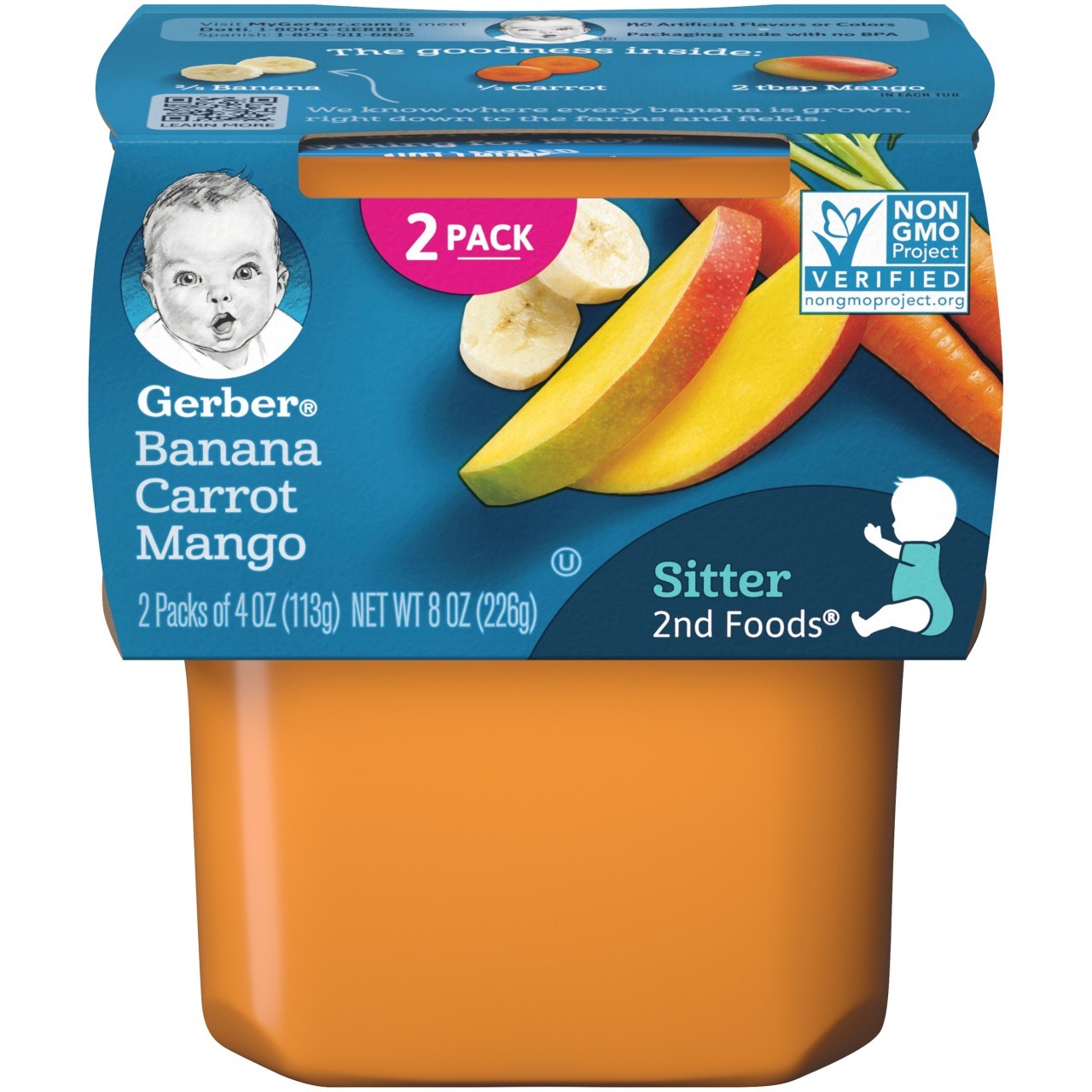 GERBER 2 BAN CARROT MANGO 2x113g