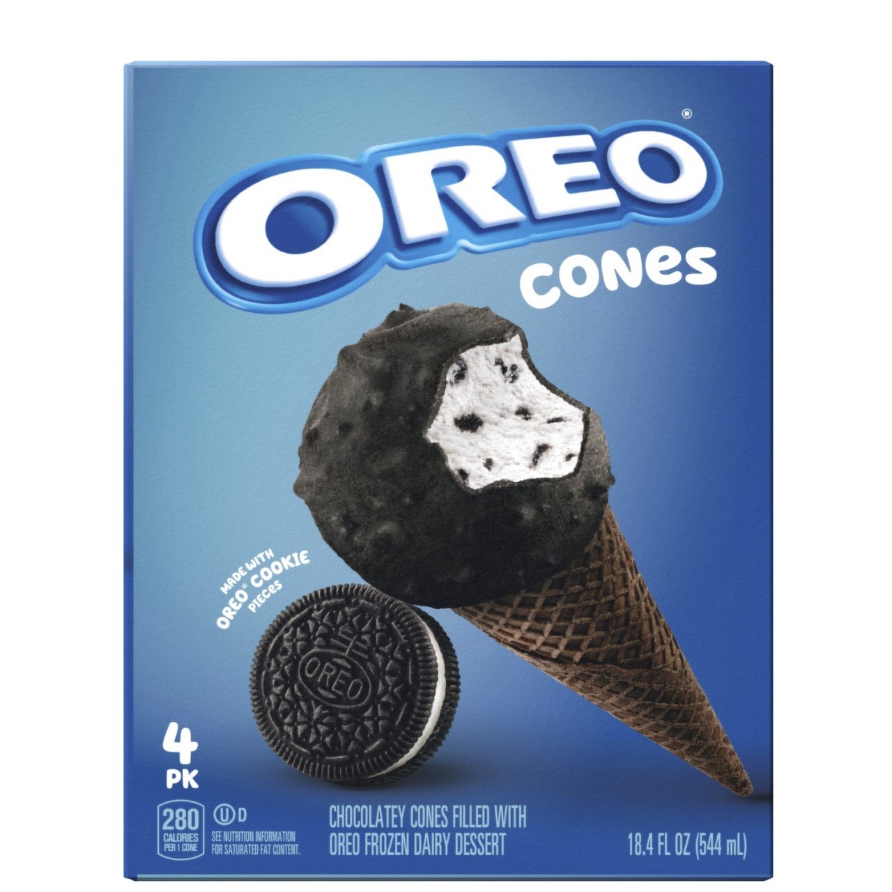OREO ICE CREAM CONE 4x136ml
