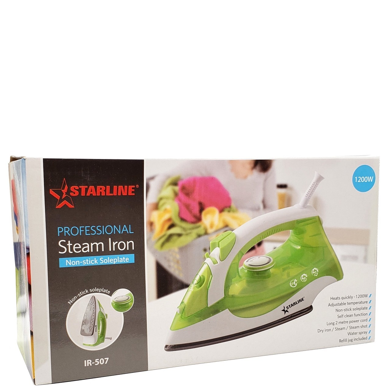 STARLINE PROFESSIONAL STEAM IRO N 1ct