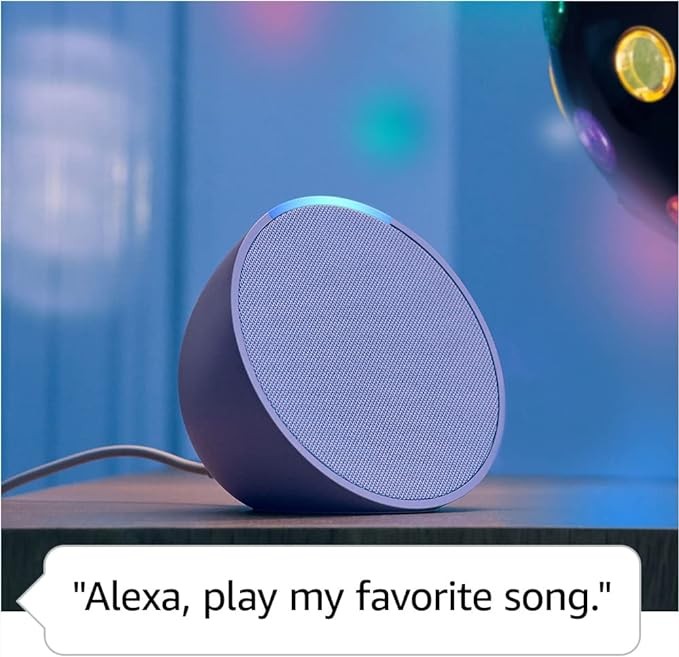 Echo Dot (5th Gen, 2022 Release) in Charcoal bundle with TP-Link Kasa Smart Color Bulb