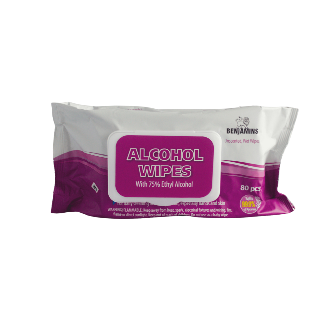 Benjamins Alcohol Wipes with 75% Ethyl 80pcs