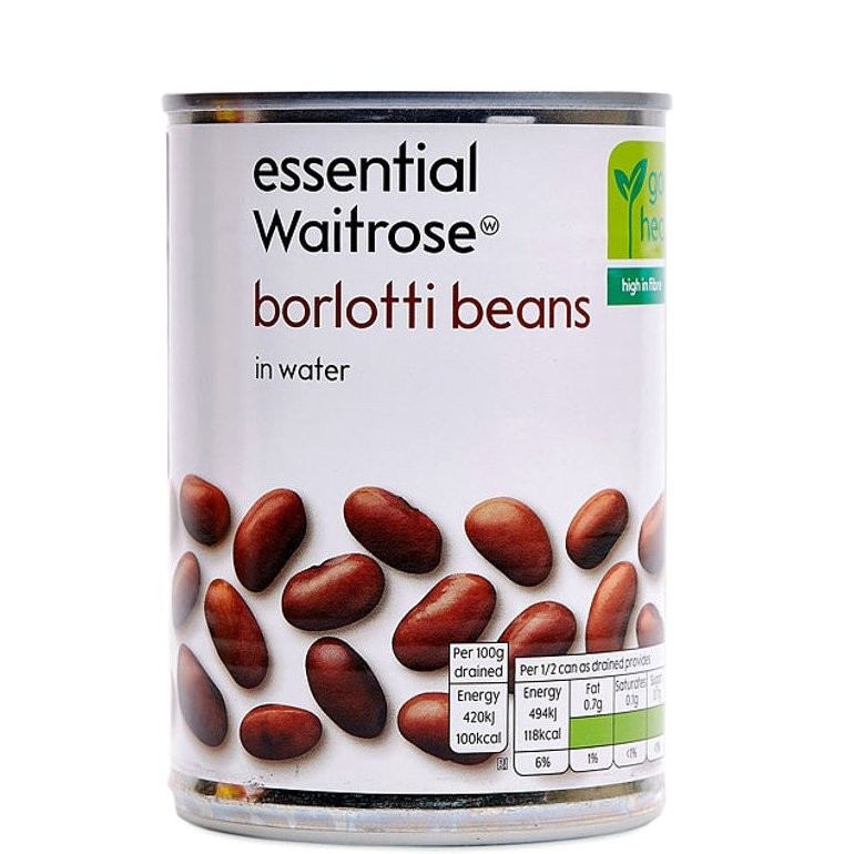 WAITROSE BEANS BORLOTTI 400g