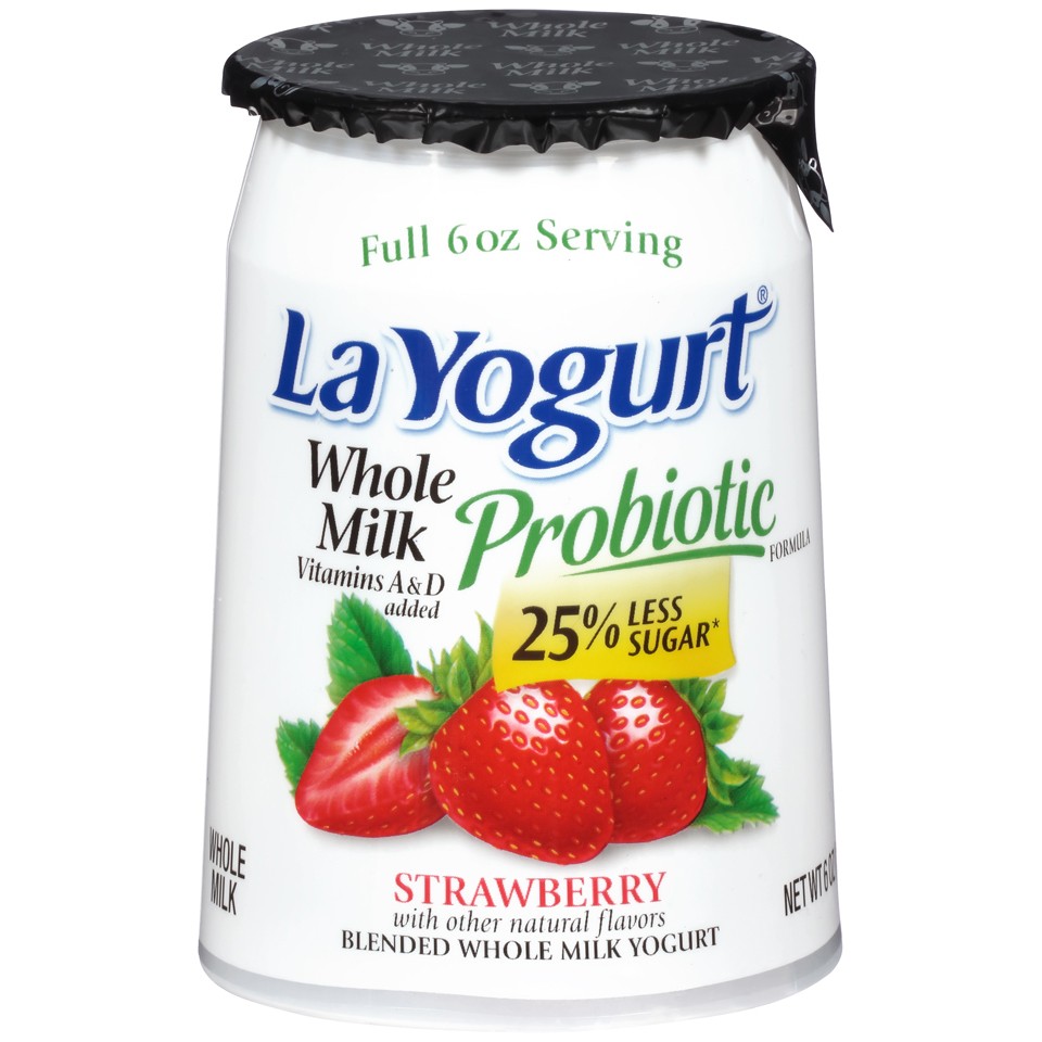 LA YOGURT WHOLE MILK STRAWBERRY 6oz