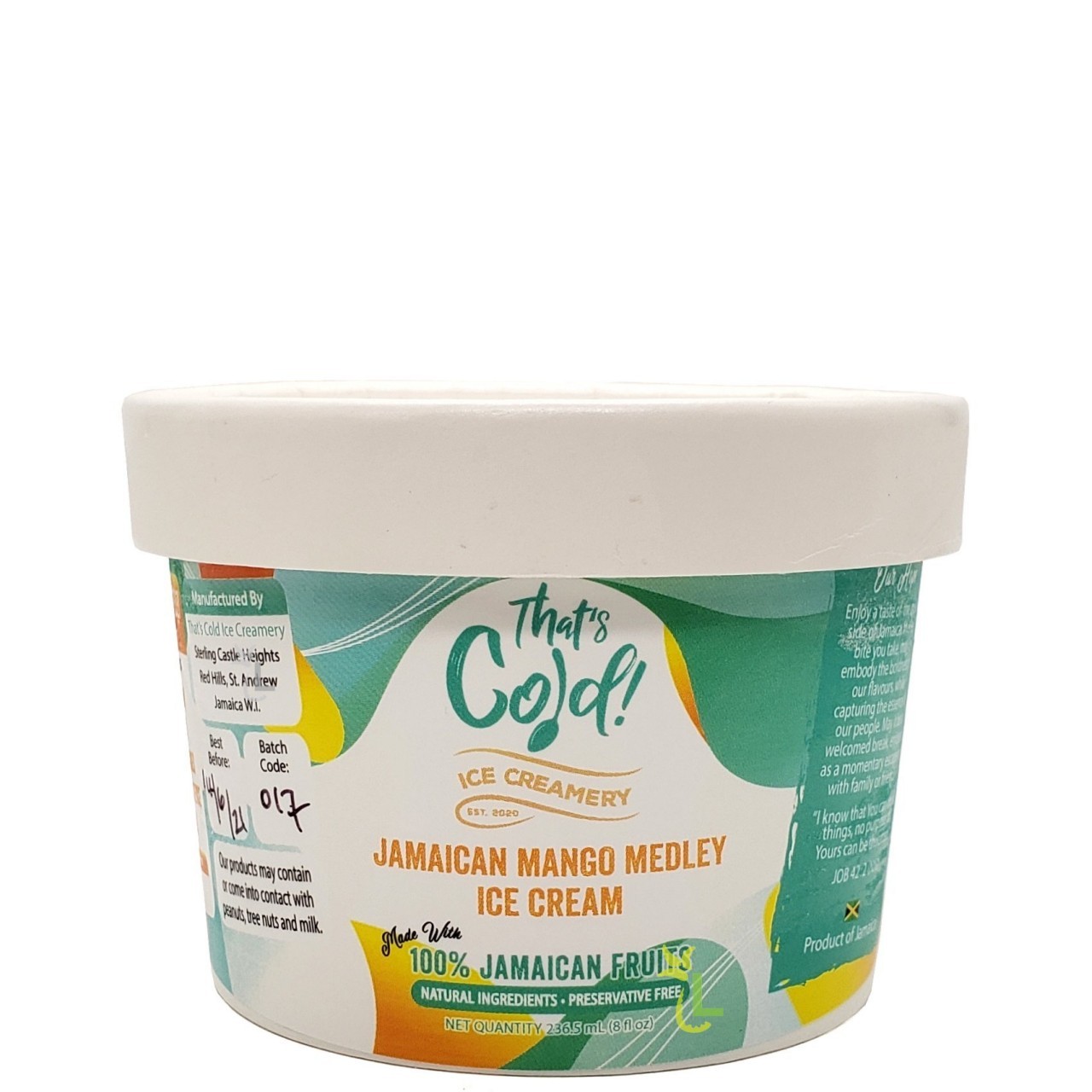THATS COLD ICE CREAM MANGO MEDLEY 8oz