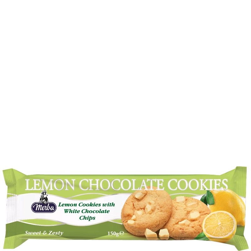 MERBA COOKIES LEMON WHITE CHOCOLATE 150g