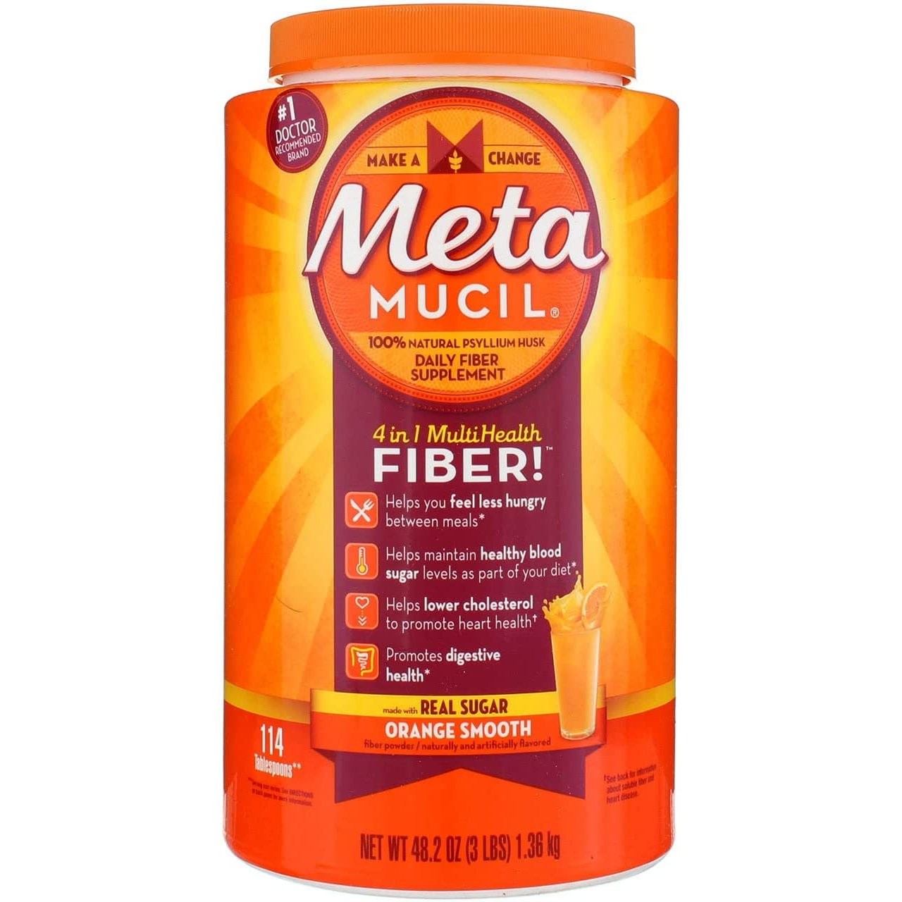 METAMUCIL ORANGE 48.2oz