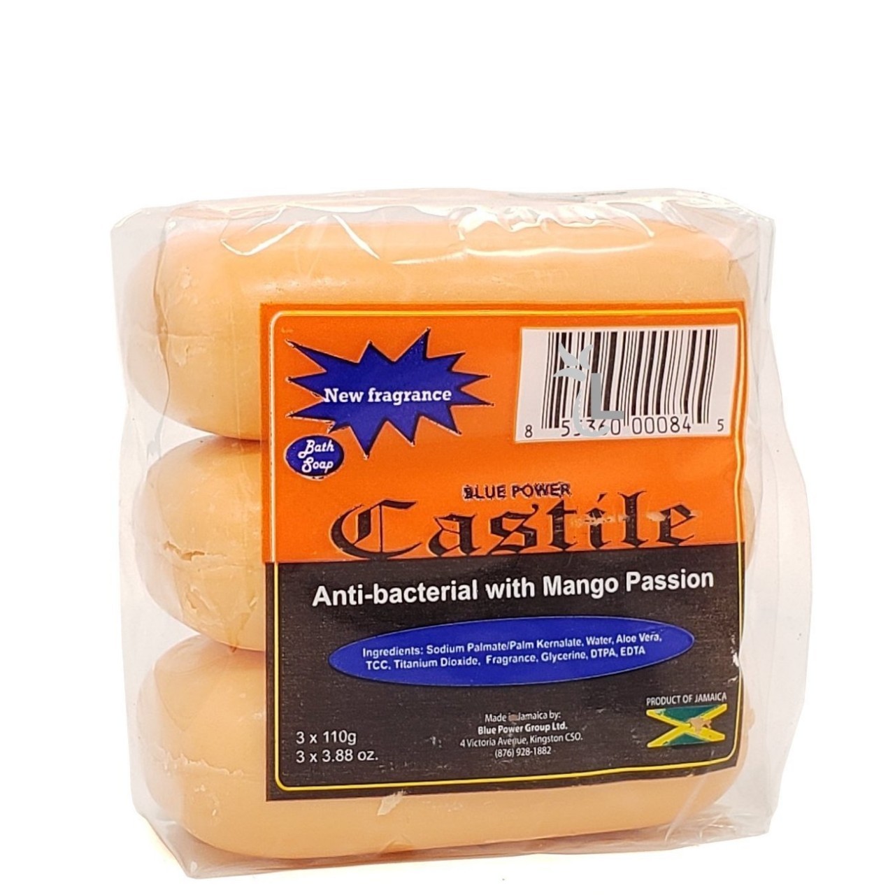 BLUE POWER CASTILE MANGO PASSION 3pk