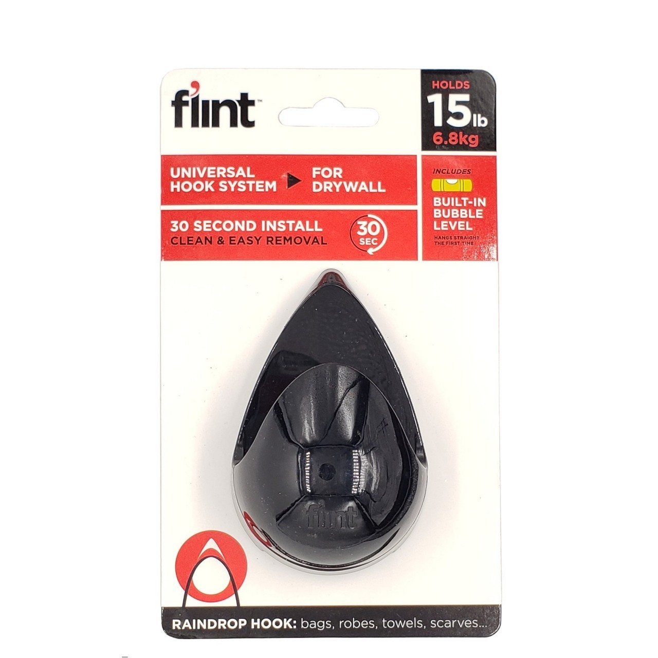 FLINT HOOK RAINDROP BLACK