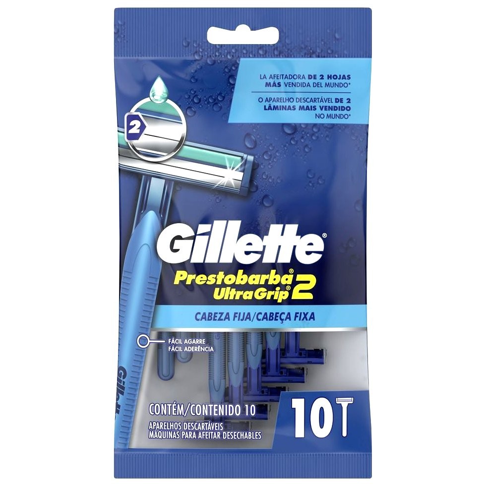 GILLETTE 2 BLADE ULTRA GRIP 10’S