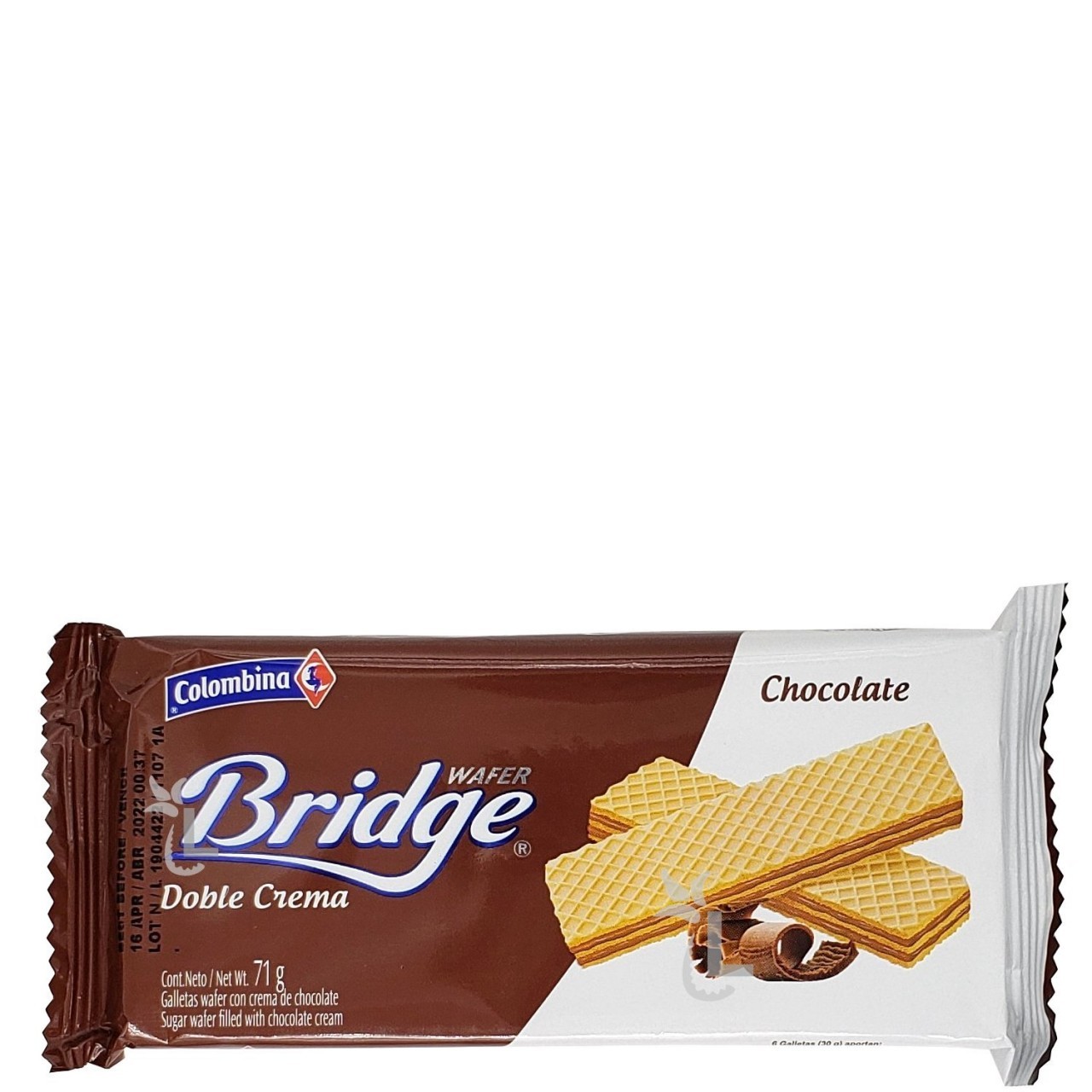 COLOMBINA BRIDGE WAFER CHOCOLATE 71g