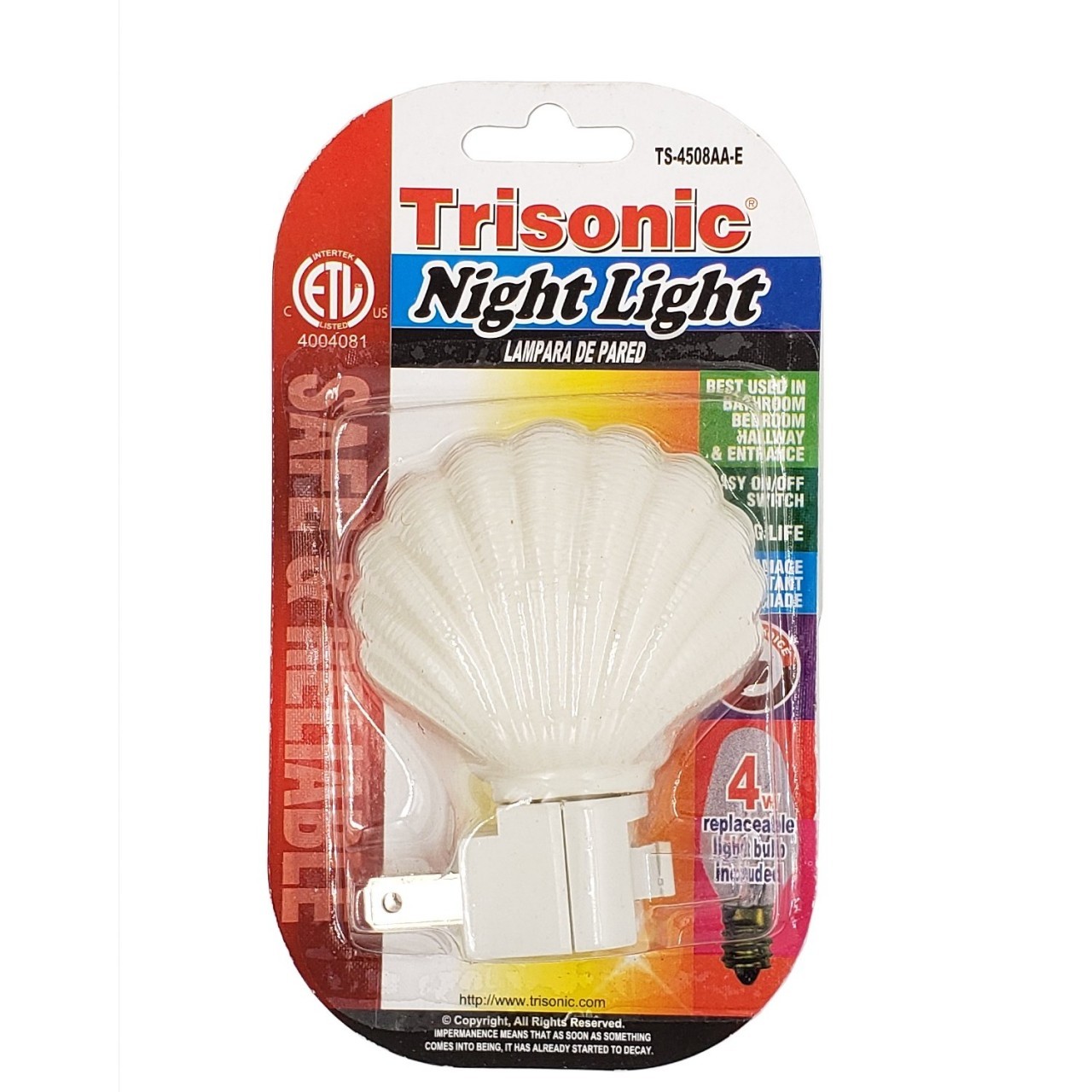 TRISONIC NIGHT LIGHT TS-4508 AA-E 1ct