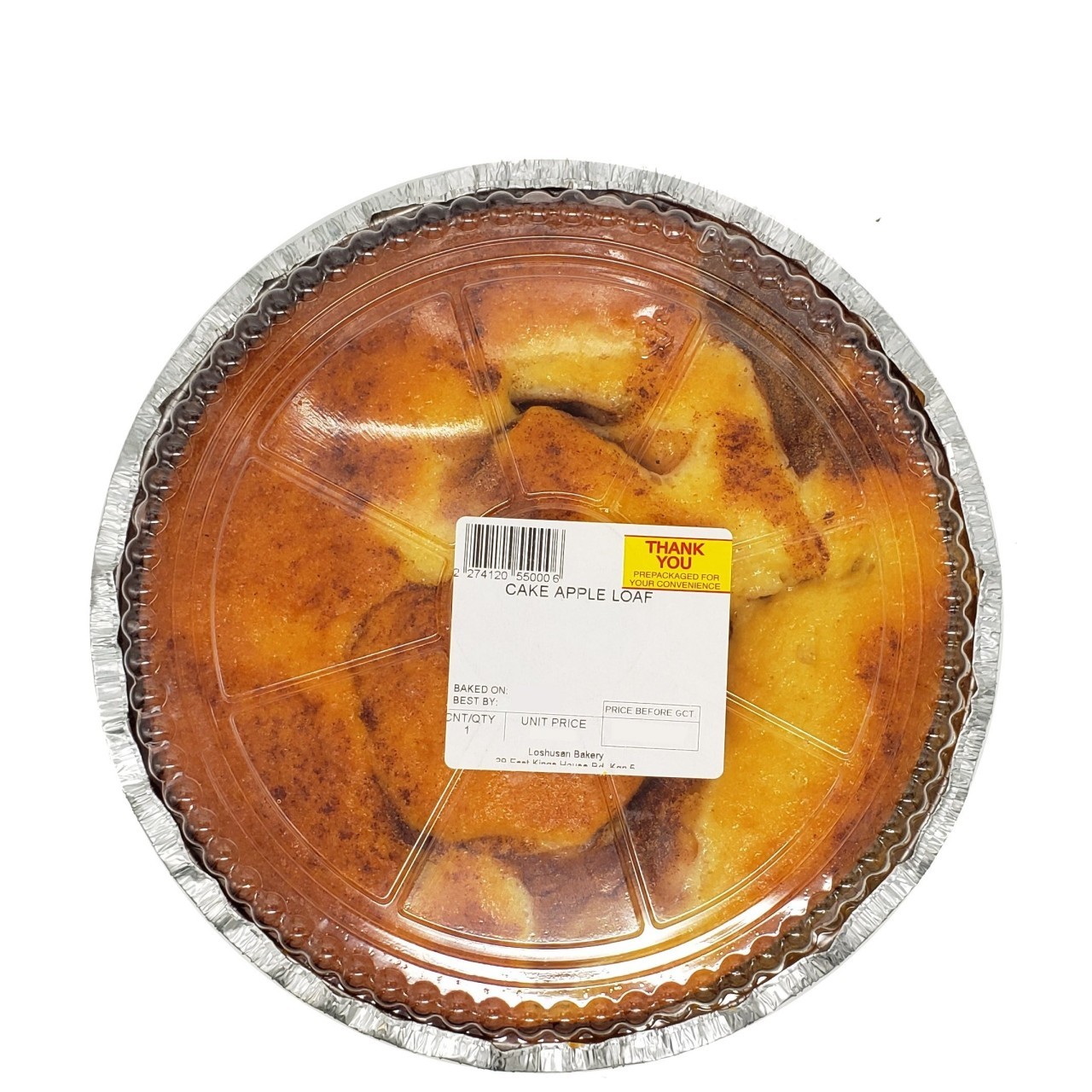 CAKE ROUND APPLE CINNAMON 9in