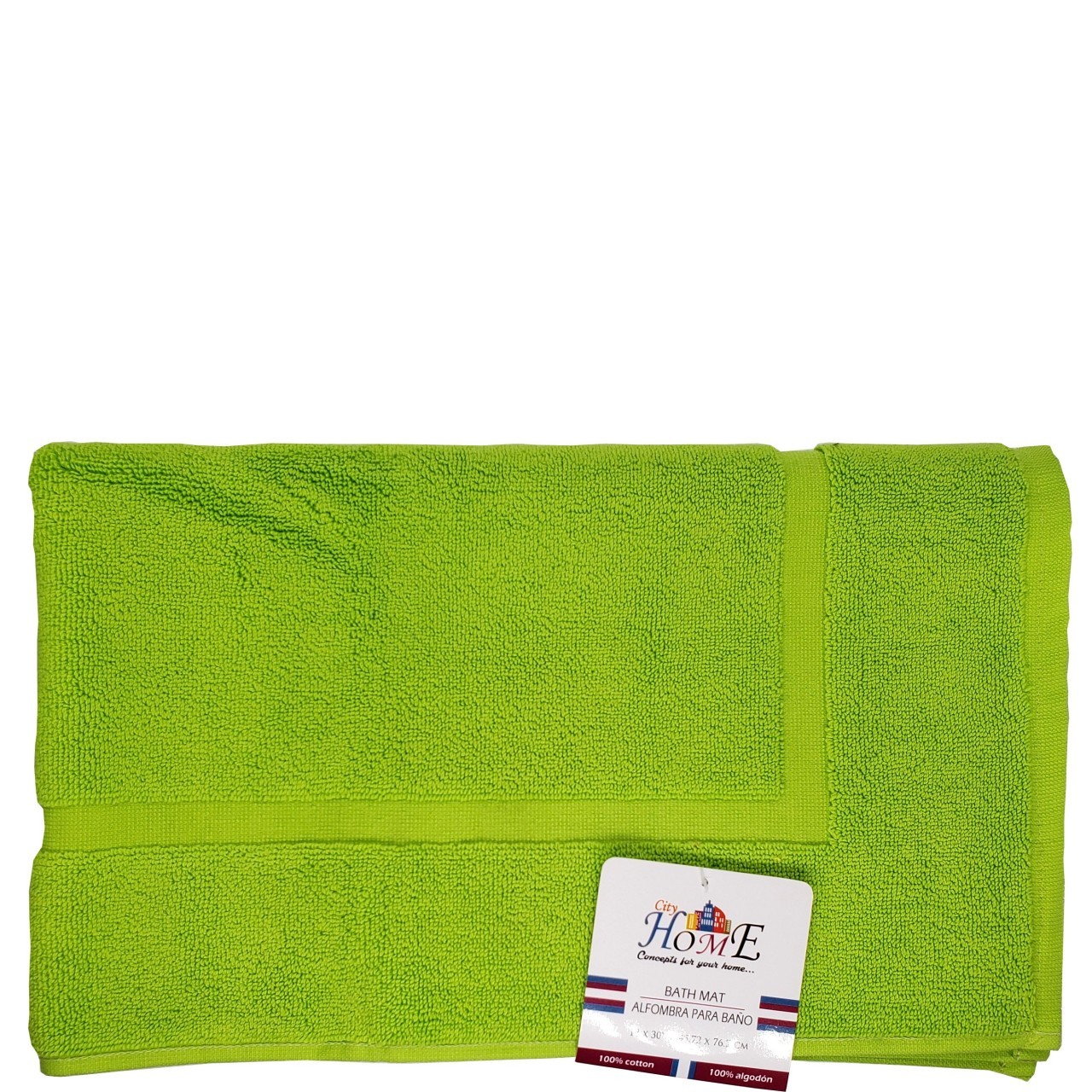 CITY HOME BATH MAT LIME GREEN 18x30