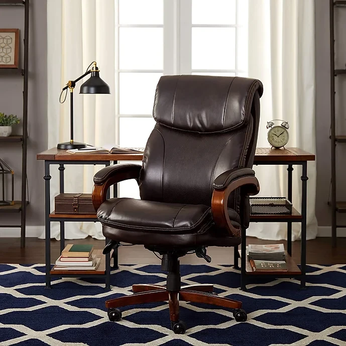 La-Z-Boy Trafford Big and Tall Executive Office Chair Brown