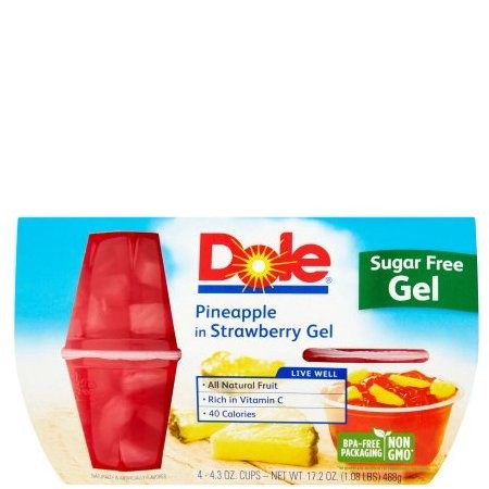 DOLE GEL PINEAPPLE STRAWBERRY 4x4oz