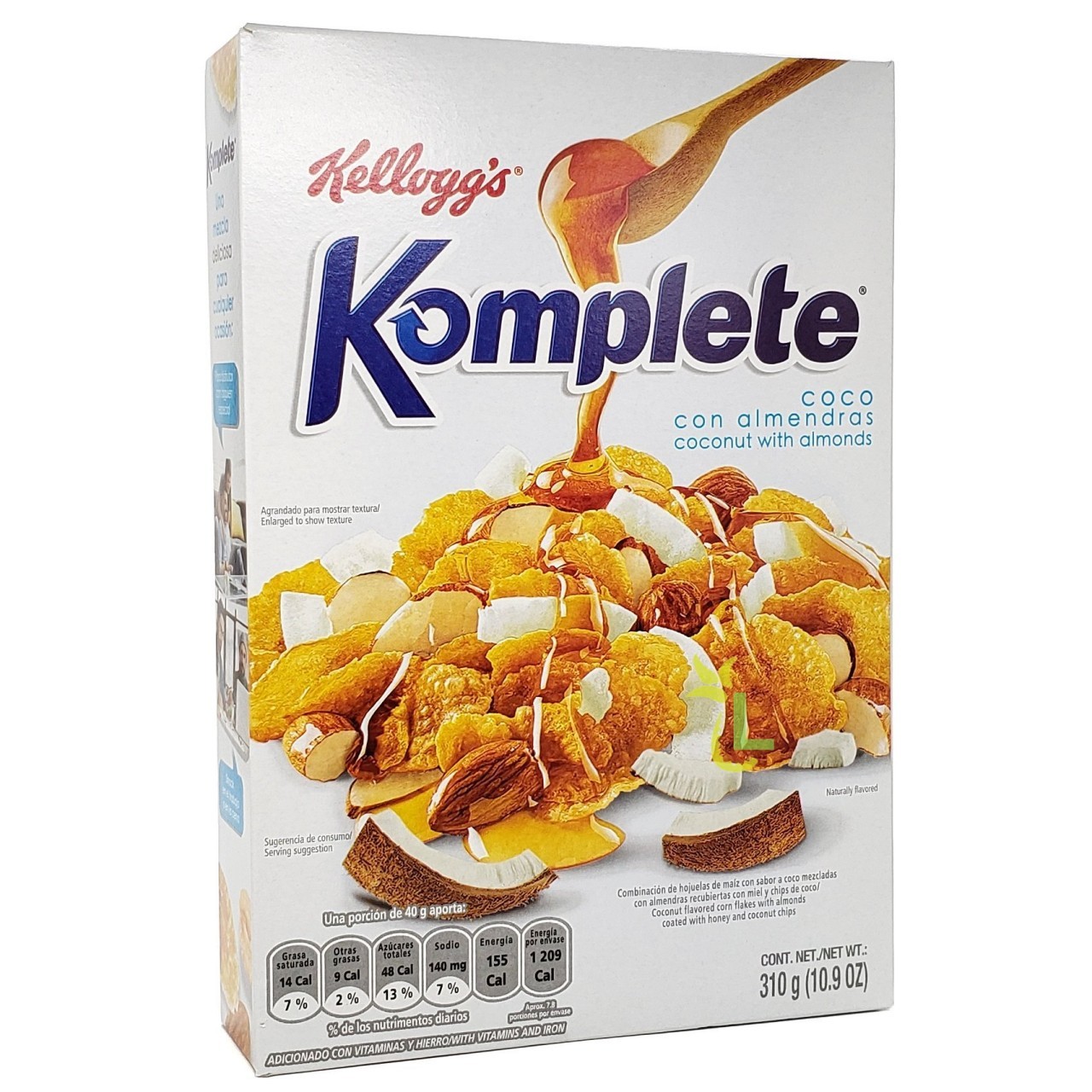 KELLOGGS KOMPLETE COCONUT ALMOND 310g