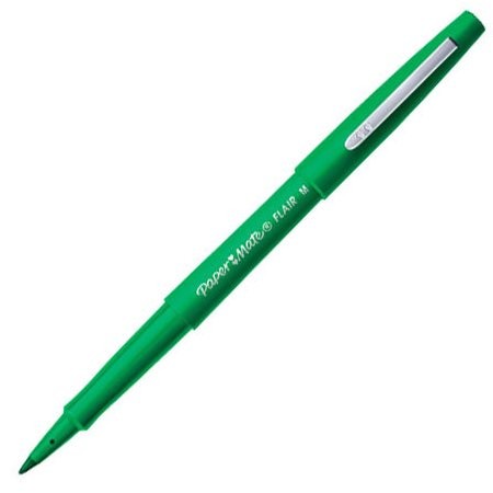 PAPER MATE FLAIR PEN GREEN 1ct