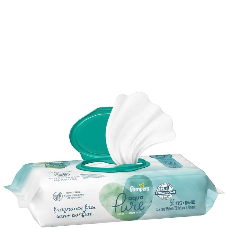 PAMPERS WIPES AQUA PURE 56s