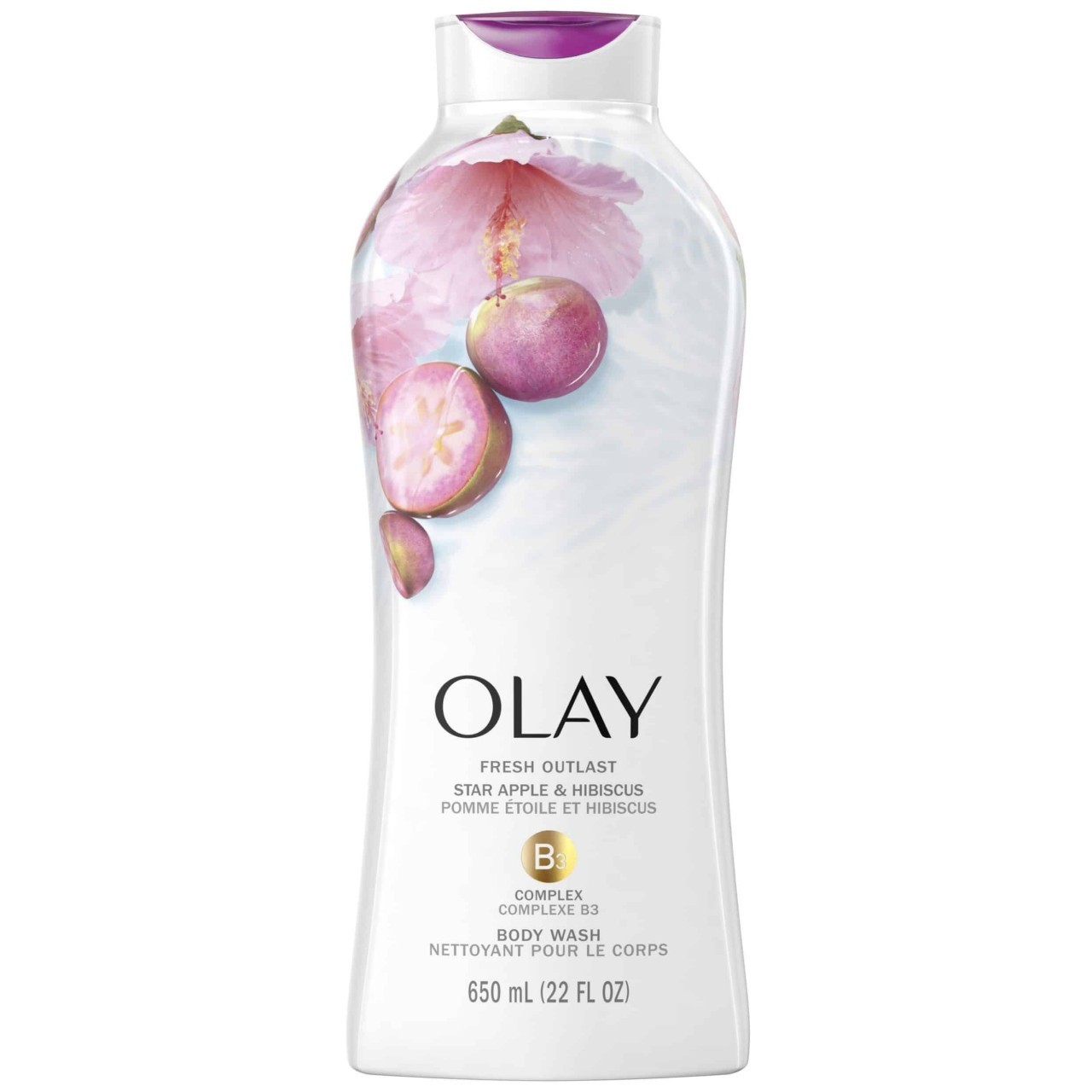 OLAY BODY WASH STAR APPLE HIBISCUS 650ml