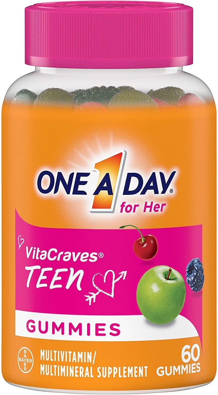 One A Day VitaCrave Teen for Her Multivitamin Gummies, 60 Count
