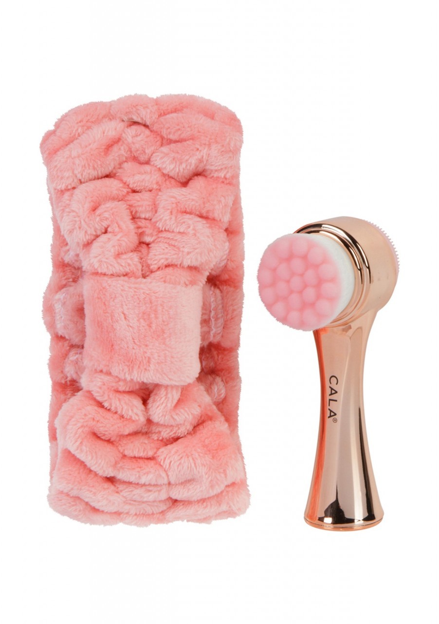 Cala - Goal To Glow Dual Action Facial Brush & Headband Set