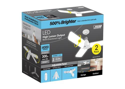 Feit Electric LED Garage Light for Indoors and Outdoors 2 Units