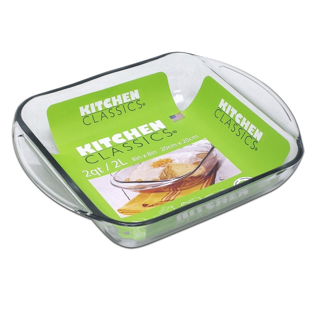 Kitchen Classics 67522LIB Clear Glass 2 Qrt Baking Dish