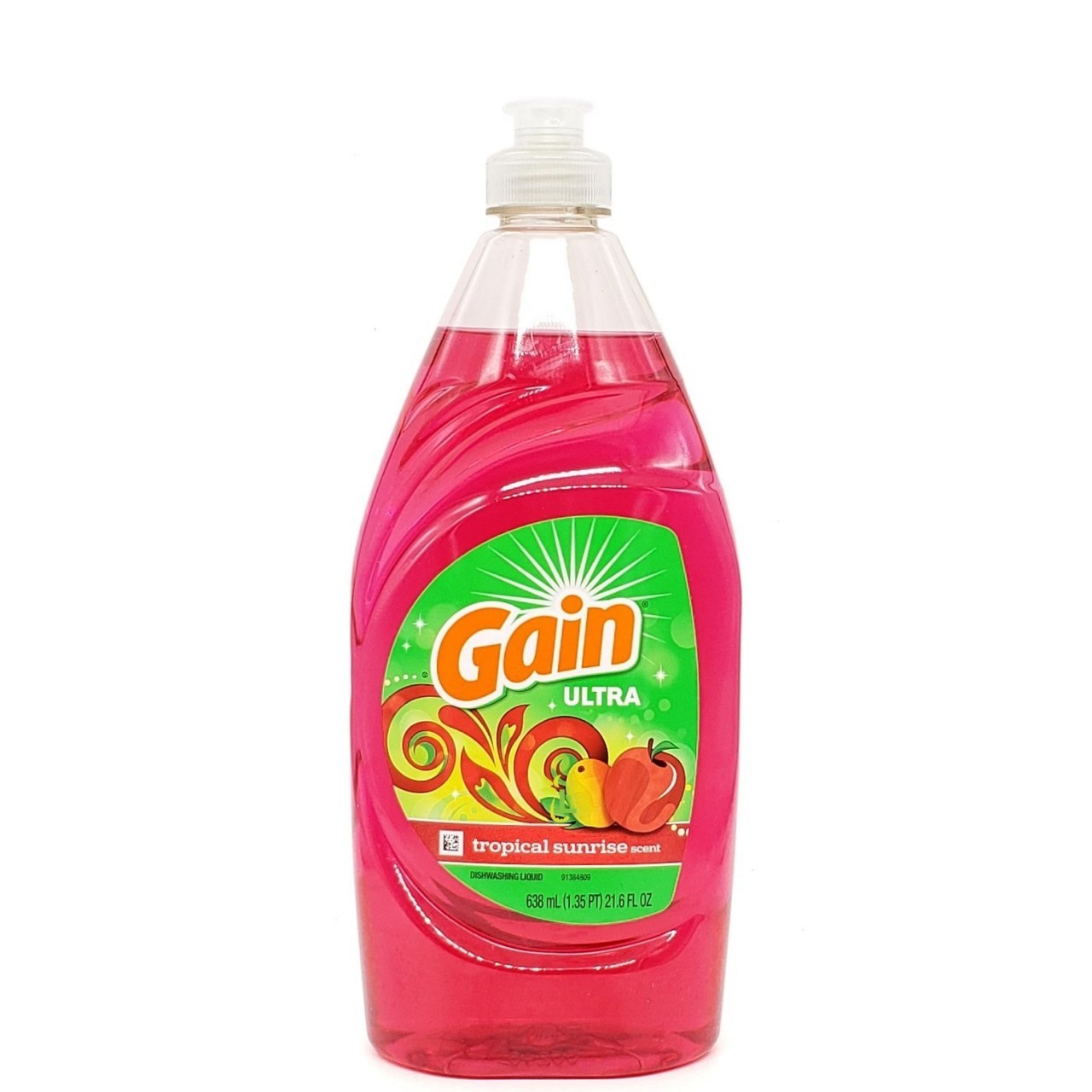 GAIN DISHWASHING LIQUID TRP SUNRS 21.6oz