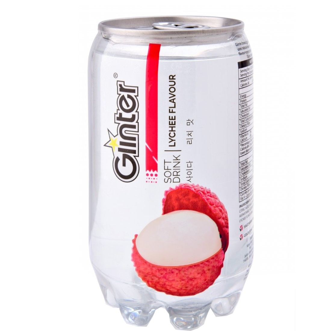 GLINTER SOFT DRINK LYCHEE 350ml