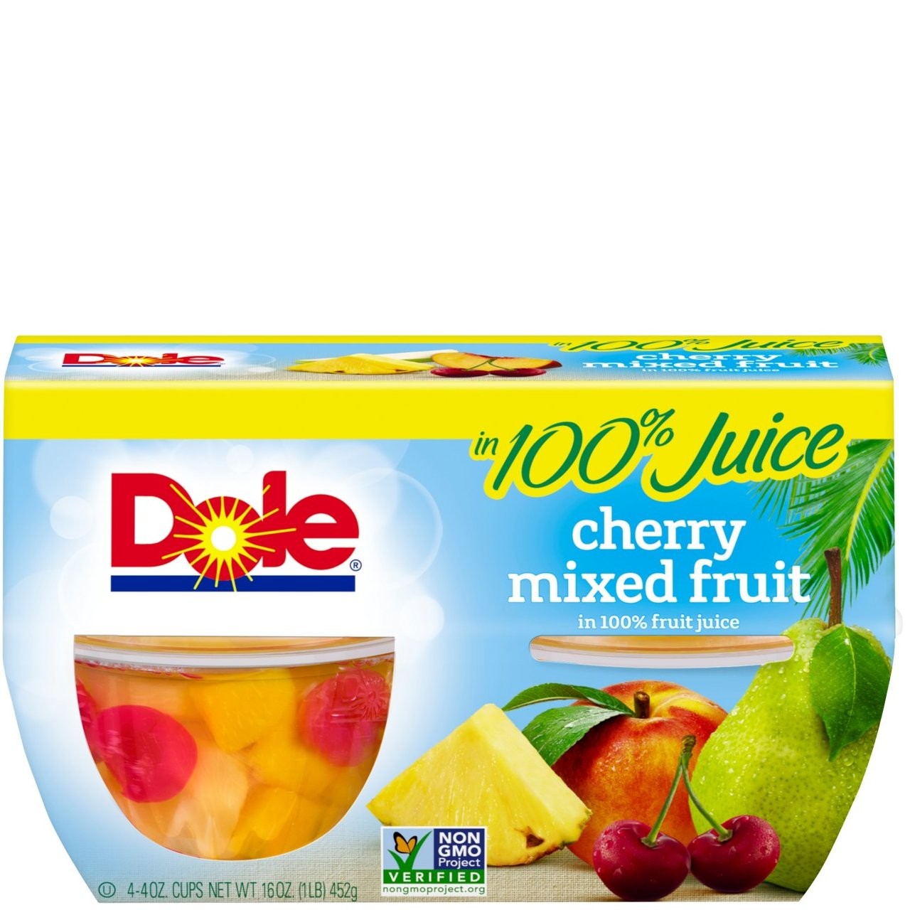 DOLE MIXED FRUIT W/CHERRY 4x4oz