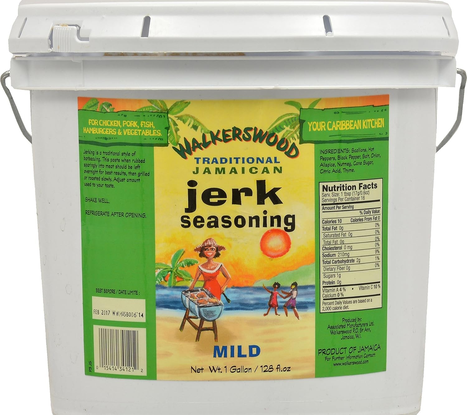 WALKERSWOOD JERK SEASONING MILD 1GAL