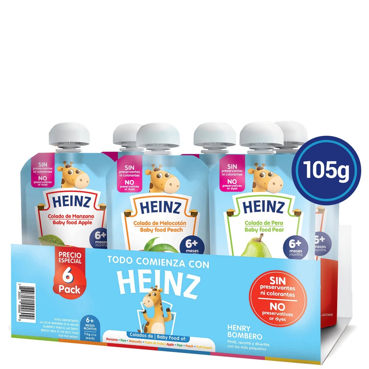 HEINZ BABY FOOD VARIETY PACK 6x113g