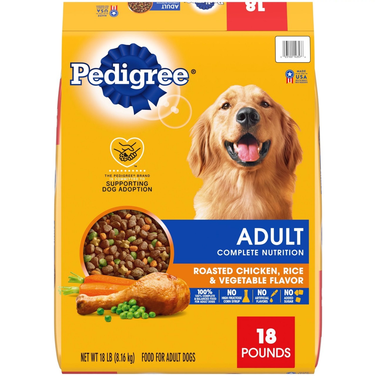 PEDIGREE ADULT CHICKEN RICE VEG 18lb