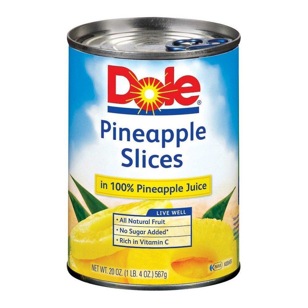 DOLE PINEAPPLE SLICES IN JUICE 20oz