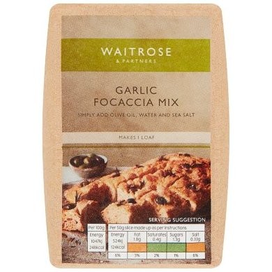 WAITROSE BREAD MIX FOCACCIA 500g