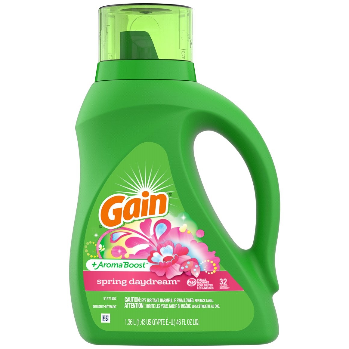 GAIN LIQUID DETERGENT SPRING DAYDRM 46oz