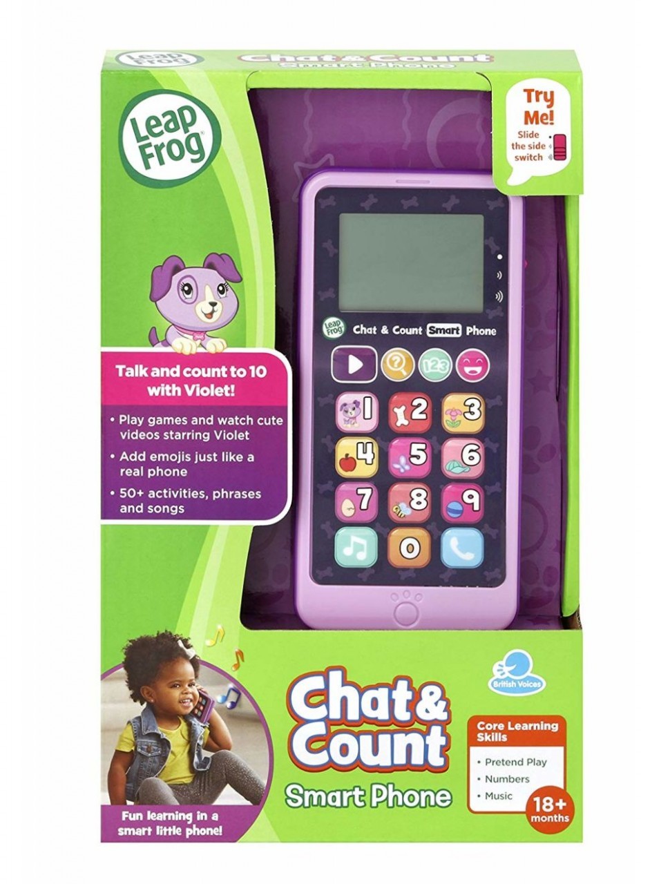 LeapFrog Chat & Count Smart Phone Violet Refresh