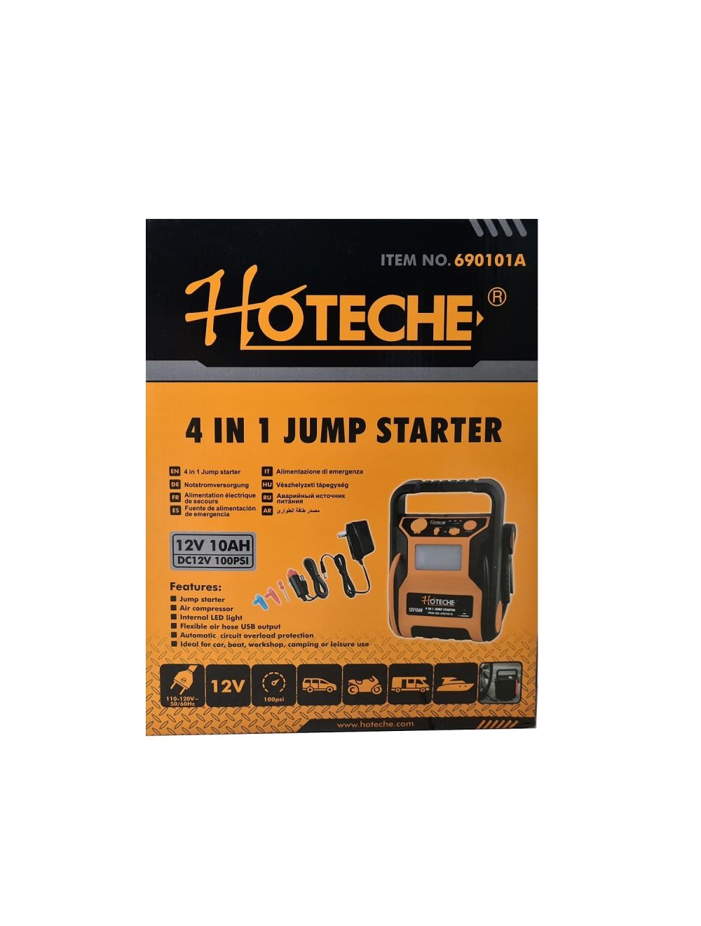 4 In 1 Jump Starter 12-V 690101A