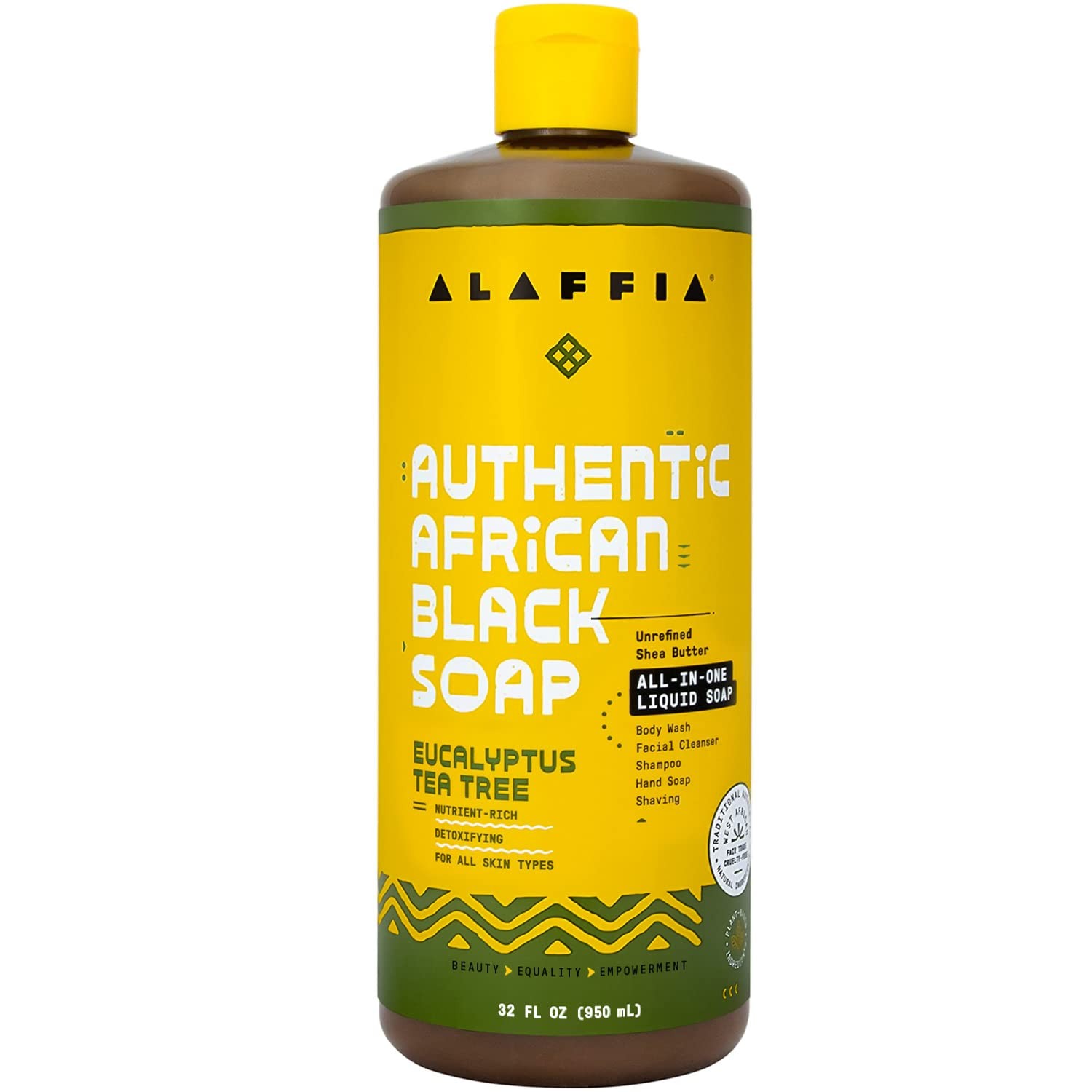Alaffia Authentic African Black Soap 'All-In-One' Eucalyptus Tea Tree